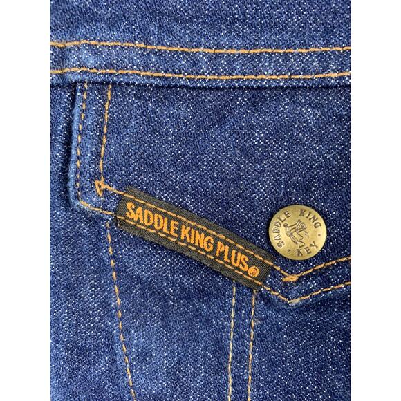 Vtg Saddle King Plus‎ Denim Western Jacket by Key USA Sz 34 R Beaded Ladies - Picture 2 of 6